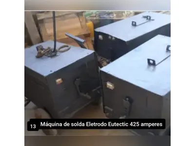 12 (doze) máquinas de solda com eletrodo - marca Eutectic - modelo GS - 425 - ELETRODO.  425 AMPERES. Sem os cabos externos.