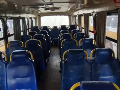 LOTE 004 - Ônibus passageiro, Placas IPN4529, RENAVAM 00124314864, Patrimônio 1419, VW/Induscar Foz U, Ano 2009, Diesel, 185CV, Chassi 9BWR882W59R923797. Avaliação R$ 50.000,00.